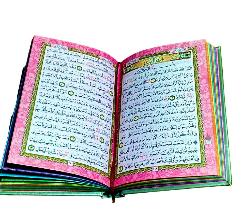 Quran 12x17 Rainbow Pages